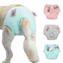 Miękkie pielucha dla psa (suki) Puppy Dog spodnie fizjologiczne zmywalne bielizna oddychająca małych średnich psów domowych majt