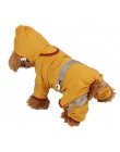 6 rozmiary płaszcz przeciwdeszczowy dla psów ubrania dla zwierząt wodoodporna kurtka z taśmy odblaskowe mały kot Puppy kaptur pł