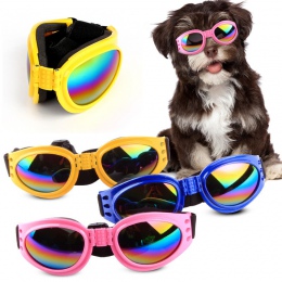 Składany okulary przeciwsłoneczne dla psów, odporne na wiatr, Anti-picking okulary sześć-dostępne kolory akcesoria dla zwierząt 