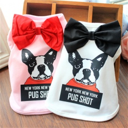 Śliczne wydrukowano lato zwierzęta tshirt Puppy ubrania dla psów Pet Cat kamizelka bawełna T koszula mops odzież kostiumy ubrani