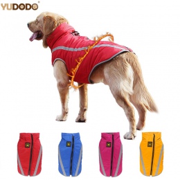 XL-6XL odblaskowe pies płaszcz kurtki zimowe wodoodporna odzież dla zwierząt ciepła kamizelka dla psa ubrania dla średnich i duż