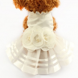 Armi sklep perła kwiat ozdoby sukienka dla psa suknie ślubne na psy 6073008 spódnica dla zwierząt kostium akcesoria XS, S, m, L,