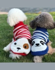 Cartoon sweter dla psa Pet ubrania dla małych psów koty Chihuahua przytulne zimowe ciepłe Puppy odzież kombinezony dla kotów mop