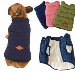 Ubrania dla zwierząt domowych płaszcz zimowy kurtka Puppy mops buldog francuski odzież pudel sznaucer kostium dla zwierząt kamiz