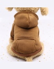Bawełniane dla psa ubrania dla psów dla psów płaszcz kurtki zimowe bluzy z kapturem ciepłe Puppy Pet ubrania dla psów kostium ro
