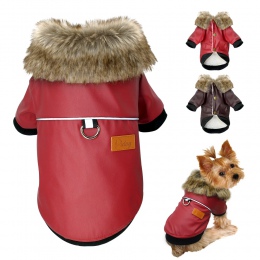 Wodoodporne ubrania dla psa płaszcz skórzany kurtka zimowa dla psów dla psów psy dla małych psów zwierzęta mops buldog francuski