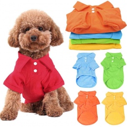 Czysty kolor dla zwierząt domowych polo T shirt lato zwierzęta psy odzież z krótkim rękawem śliczne koszulki polo dla odzież dla