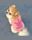 New Arrival śliczne małe ubrania dla zwierząt domowych koszulka korona drukowane poliester pies kamizelka w stylu księżniczki ró