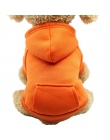 6 rozmiary XS-XXL zimowe ciepłe bluzy z kapturem dla psa ubrania cztery nóg z kapturem małe Puppy Dog swetry płaszcz bawełna Pup