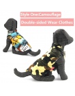 Dwustronna nosić ubrania dla psów zima Pet ciepła podkoszulka kurtka do kamuflażu odzież płaszcz dla szczeniąt małych psów zwier