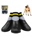 4 sztuk/zestaw na świeżym powietrzu wodoodporna przeciwpoślizgowe odporne na plamy pies kot skarpetki botki buty z gumową podesz
