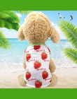 Moda 1 PC T-shirt dla psów miłośników ubrania dla zwierząt XS-XL spódnica dla psa owoce ananasa drukowane Strawberry Pet Supplie