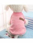 Zwierzęta domowe są stałe ubrania dla małych psów miękkie słodkie wełniany sweter dla zwierząt odzież dla psa zima chihuahua pie