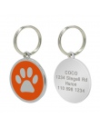 Niestandardowe Dog Tag grawerowane obroża dla zwierząt akcesoria spersonalizowane kot Puppy ID Tag ze stali nierdzewnej Paw nazw