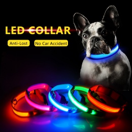 LED ładowane na USB obroża dla psa Anti-Lost/uniknąć wypadku samochodowego obroża dla psów szczenięta obroże dla psów prowadzi L