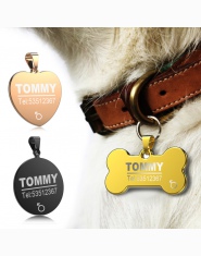 FLOWGOGO Anti-lost ze stali nierdzewnej Dog ID Tag grawerowane dla zwierząt domowych obroża dla szczeniaka akcesoria nazwa telef