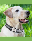 Obroża dla psa spersonalizowane odblaskowe obroże dla psów niestandardowe grawerowane nazwa Tag kołnierz Anti-lost Nylon obroże 