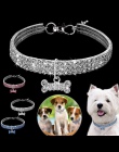 Wykwintne Bling kryształ obroża dla psa diament Puppy Pet błyszczące pełne Rhinestone naszyjnik kołnierz obroże dla zwierząt dom