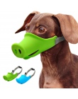 Oddychające słodkie świnia pies kaganiec silikonowe Anti-bite pies kagańce Stop Bark ugryźć usta maska regulowany dla małych psó