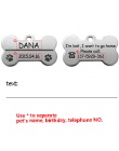 Spersonalizowane pies kot ID tagi ze stali nierdzewnej dostosowane Pet Anti-lost Tag grawerowane nazwa nr telefonu. urodziny i p