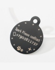 Hipidog dostosowane darmowa grawerowane Pet Dog Tag jeden dwustronny spersonalizowane ID Tag okrągły kształt ze stali nierdzewne