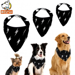 Regulowany pies chustka czarny akcesoria dla zwierząt domowych trójkątne bandaż kot szalik drukowane psy na szelkach dla wszystk