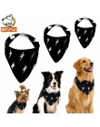 Regulowany pies chustka czarny akcesoria dla zwierząt domowych trójkątne bandaż kot szalik drukowane psy na szelkach dla wszystk