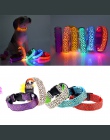 Nylonowa LED obroża dla zwierząt noc bezpieczeństwo miga świecące kołnierz smycz dla psów Luminous fluorescencyjne Pet Supplies 