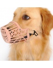 Pies kaganiec bezpieczeństwa psy kufa dla zwierząt domowych dla psów maska kora Mesh oddychająca usta do pielęgnacji regulowany 