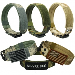 4.5 cm szerokość trwała nylonowa obroża dla psa na zewnątrz taktyczne szkolenia obroża dla zwierząt domowych wojskowy obroża dla