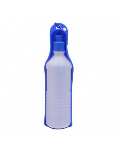 250/500 ml butelka na wodę dla psów podajnik z miska z tworzywa sztucznego przenośna butelka na wodę zwierzęta na zewnątrz podró