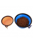 Składany silikonowy miska dla zwierząt żywności wody karmienia BPA za darmo składany kubek podróżny dla psów kot Drop Shipping s