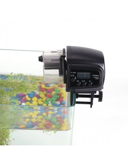 Automatyczny podajnik karmy dla ryb do akwarium Fish Tank automatyczny podajnik z zegarem dozownik do karmienia zwierząt LCD wsk