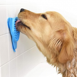 Pies lizanie Pad do kąpieli dla psów Buddy karmniki dla zwierząt wolno kot traktuje mata dla zwierząt domowych dozowania Mat Pet