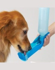 250/500 ml butelka na wodę dla psów podajnik z miska z tworzywa sztucznego przenośna butelka na wodę zwierzęta na zewnątrz podró