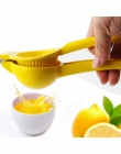 Żółty instrukcja wyciskarka do cytryn uchwyt naciśnij sitko wielofunkcyjny sokowirówka cytryny Squeezeer stopu aluminium świeży 