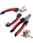 Professional Pet Cat Dog obcinacz do paznokci nóż ze stali nierdzewnej nożyce do strzyżenia dla zwierząt koty psy z zamkiem S M 