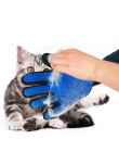 Do pielęgnacji zwierząt domowych rękawiczki, pies, kot, szczotka do czyszczenia włosów grzebień gumowe pięć palców Deshedding rę