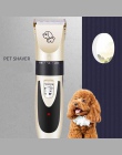 USB akumulator profesjonalny pies kot maszynka do strzyżenia włosów z 5 prędkości regulowane ostrze pielęgnacja włosów maszyna d