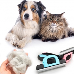 Szczotka do usuwania włosów grzebień dla kotów pies Deshedding Slicker przycinanie futra zwierząt skrobak przerzedzenie narzędzi