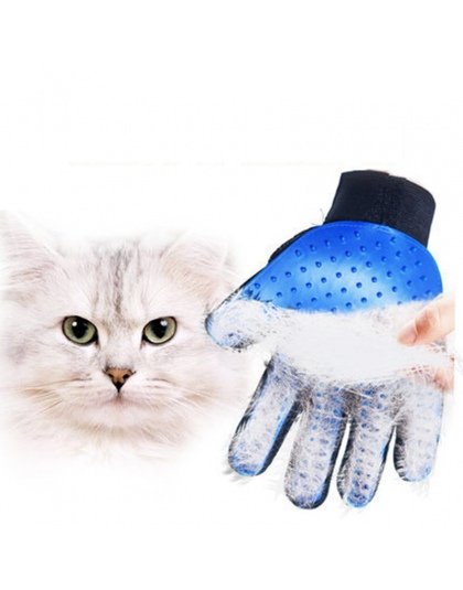 Nowy niebieski kolor silikonowe kot pies zwierzęta kąpieli rękawice usunąć włosy brud masaż pięć palców rękawice gumowe Szczotka