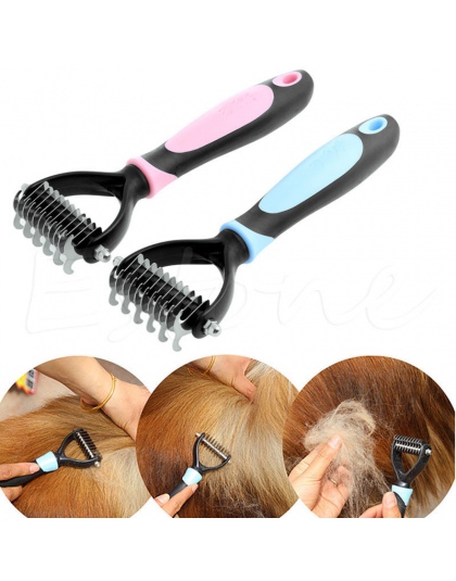 Dla zwierząt domowych futro włosy węzeł Cutter usuń prowizji szczotka do pielęgnacji grzebień metalowe ostrze Mascotas Cachorro 
