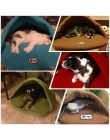6 kolory miękkie Polar łóżka dla psów zimowe ciepłe podgrzewana mata dla małych psów Puppy Kennel dom dla kotów do spania torba 