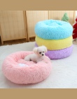 Macaron okrągłe łóżko dla psa Photograp zmywalny kot małe pączki dom dla psa Super miękka bawełna maty kanapa dla psa Chihuahua 