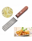 Frytki nóż ze stali nierdzewnej nóż do ziemniaków nóż warzyw fala do cięcia narzędzia kuchenne gadżety