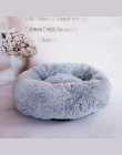 Shaggy Faux Fur pączek Cuddler okrągłe ciepłe pluszowe kryty dom dla kotów gniazdo łóżko dla psa dla średnich psów można prać w 