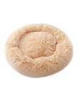 Miękkie pluszowe okrągły zwierzęta pies łóżko dla szczeniąt małych średnich psów ciepłe oddychająca spania krzesło legowisko dla