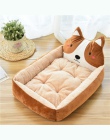 Piękny legowisko dla psa zwierząt kreskówki w kształcie budy krzesło kanapa miękkie domu dla zwierząt pies łóżko Pad duży kosz d