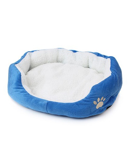 Moda Footprint łóżko dla psa miękkie dom dla zwierząt mata dla średniej wielkości pies zimowe ciepłe Teddy dom bawełna kotek pie