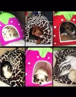 Wysokiej jakości pet dog dom duży pies łóżko truskawka lampart drukuj kot namiot królik ciepła poduszka kosz ZL03